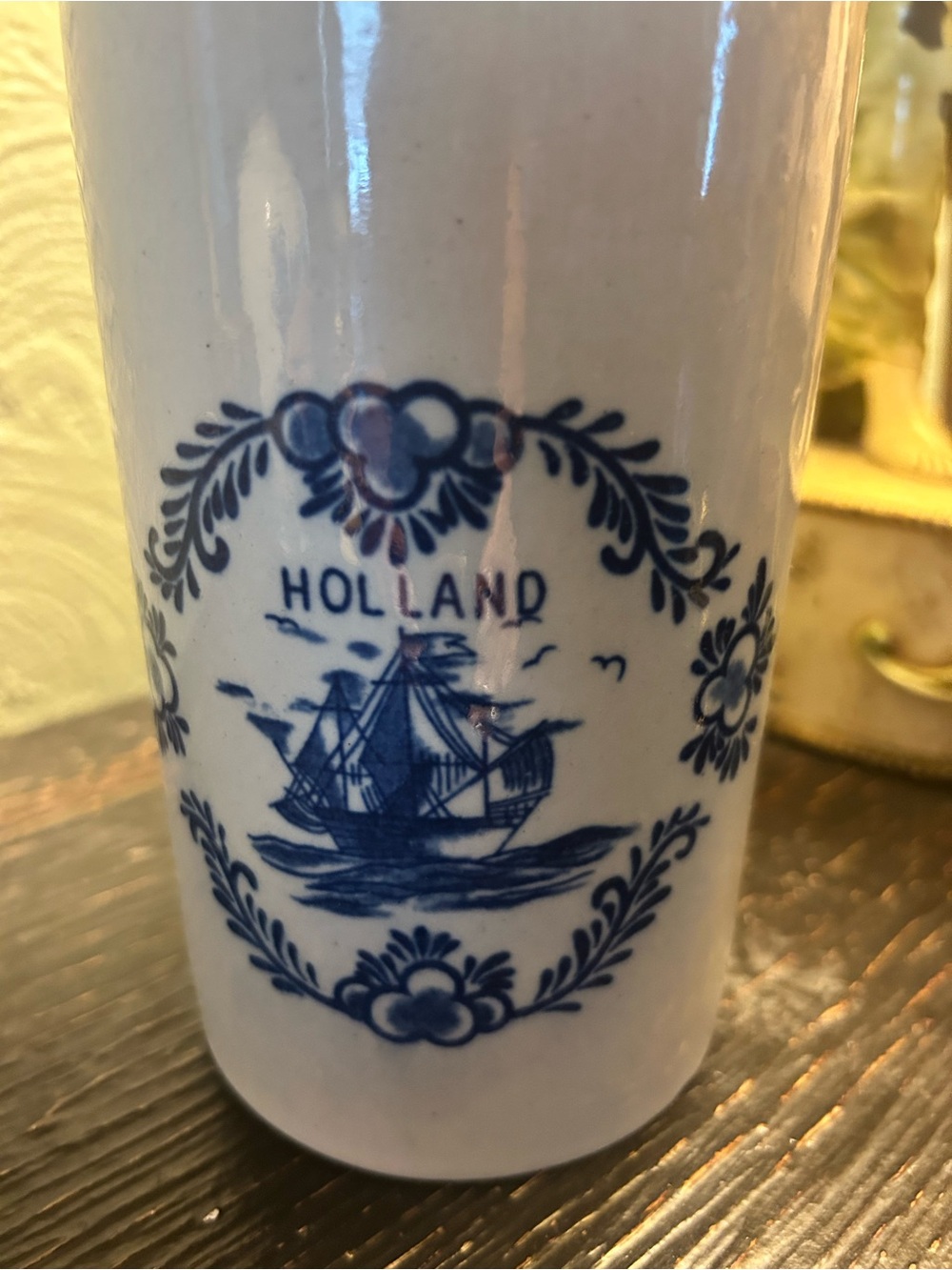 Delft Blue and White Ceramic Decorative Vase